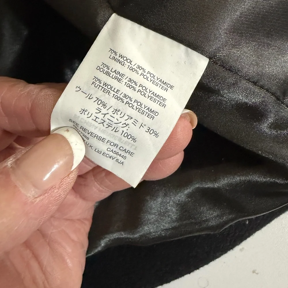 J. Crew Toscana Italian Wool Blend Asymetrical Zip Front Coat Size 00 - Picture 11 of 11